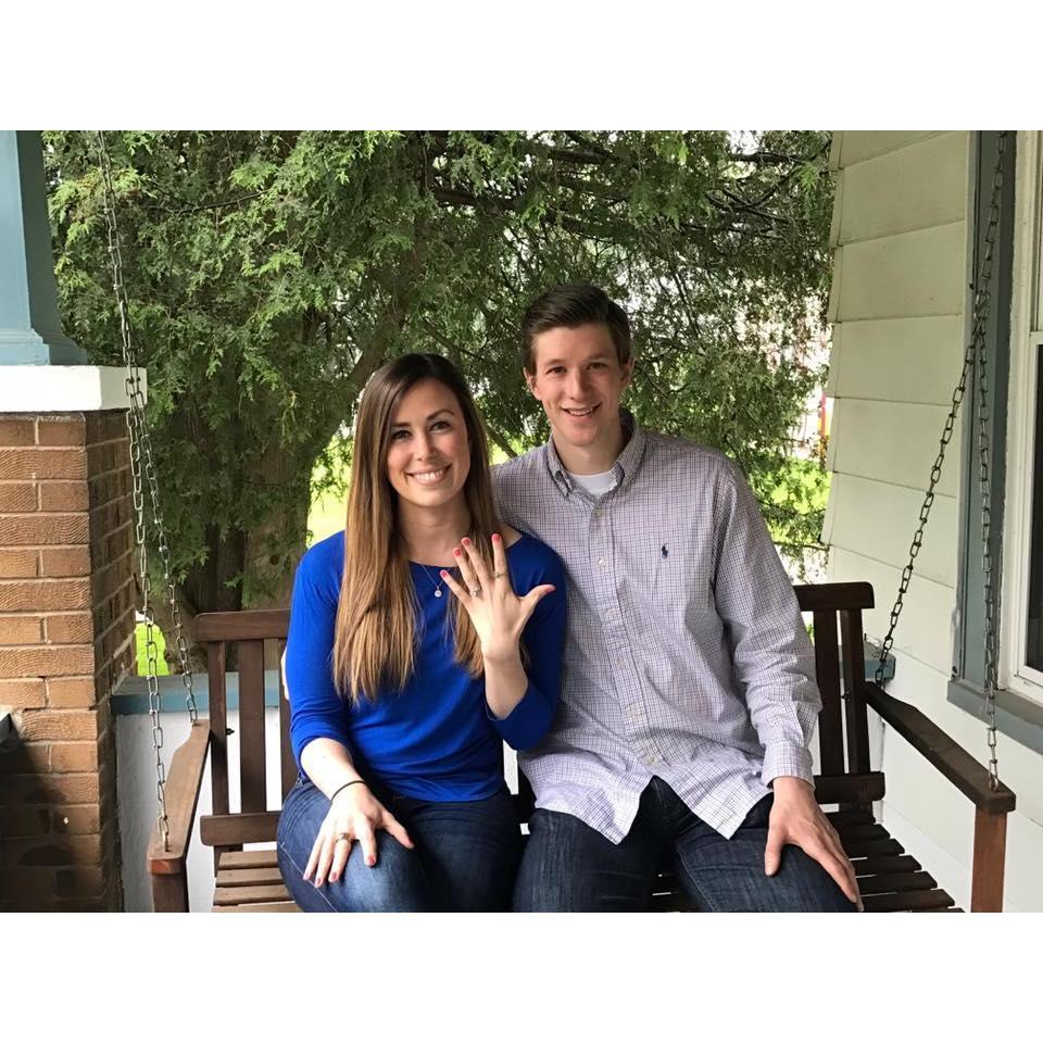 Right after we got engaged at our house in Fond du Lac, WI, in May 2017 surrounded by both of our families!