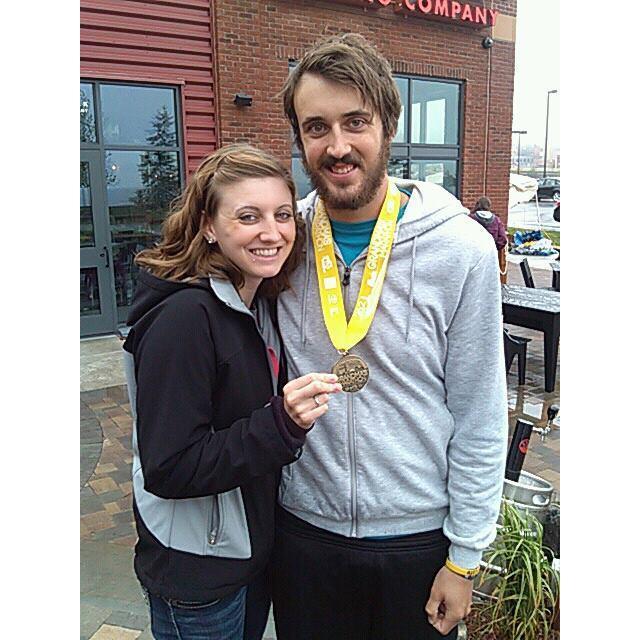 Our 1 year Anniversary - Sean ran Grandma's Marathon