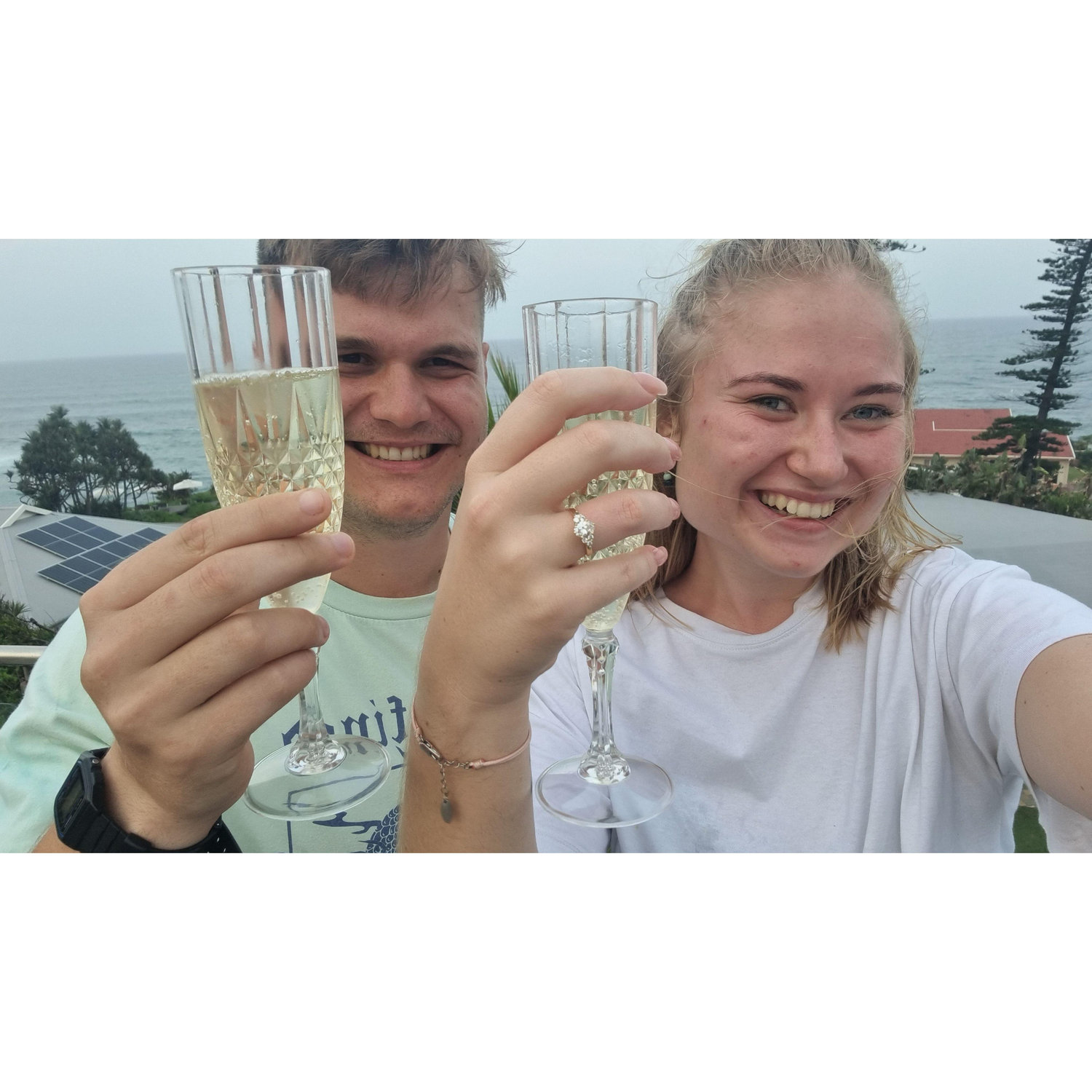 Cheers to us, my love