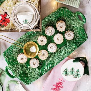 Lastra Holiday Figural Handled Rectangular Platter