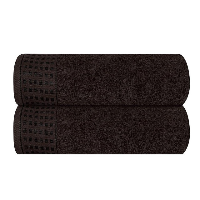 GLAMBURG 100% Cotton 2 Pack Oversized Bath Towel Set 28x55 Inches, Ultra Soft Highly Absorbant Compact Quickdry & Lightweight Large Bath Towels, Ideal for Gym Travel Camp Pool - Chocolate Brown