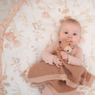 Violet Floral Quilted Baby Play Mat