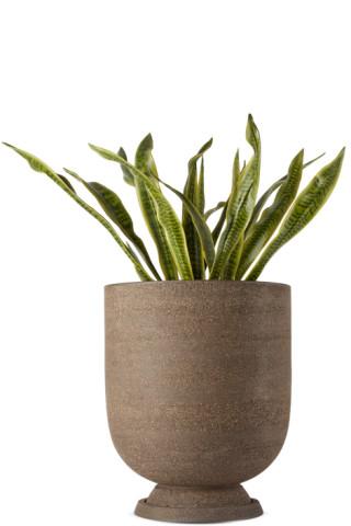 AYTM Brown Terra Flower Pot & Saucer