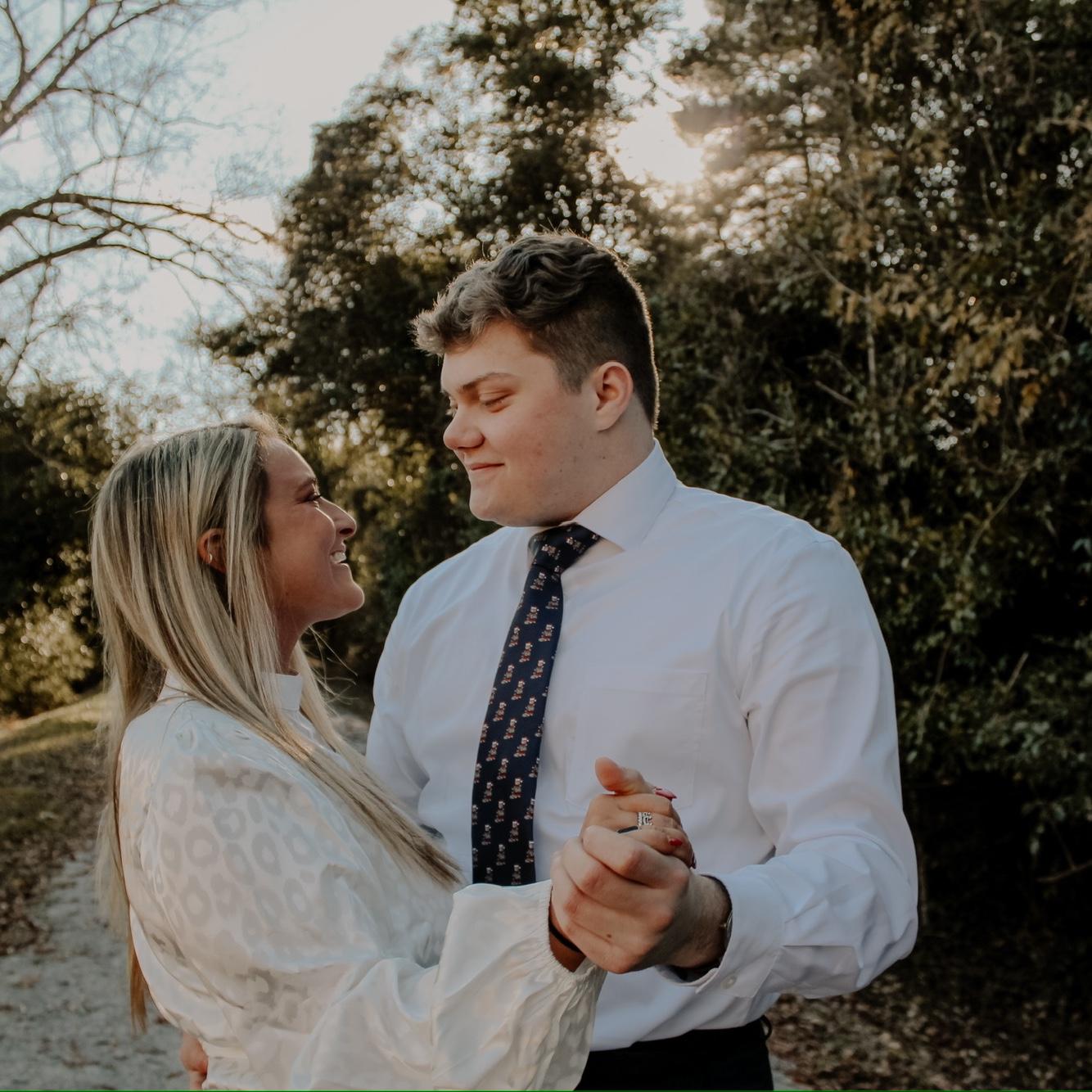 Christmas photoshoot during senior year at Lander University