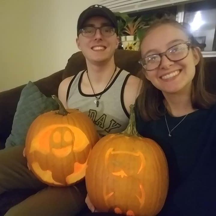 Carving pumpkins - Fall 2019