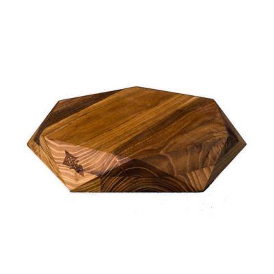 Edge Of Belgravia® Teak Star Hexagonal Small Wood Cutting Board