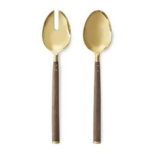 Gold & Wood Servers
