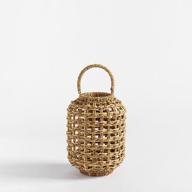 Conrad Woven Lantern: Natural: Small 12"