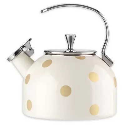 kate spade new york Deco Dot Gold 2.5 qt. Tea Kettle