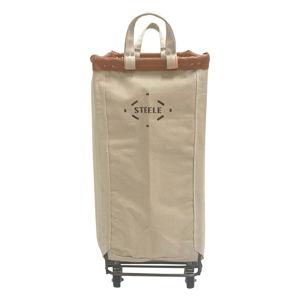 Permanent Style Bag Caddie - Natural Canvas w/ 3" Casters and Vegetable Tanned Leather