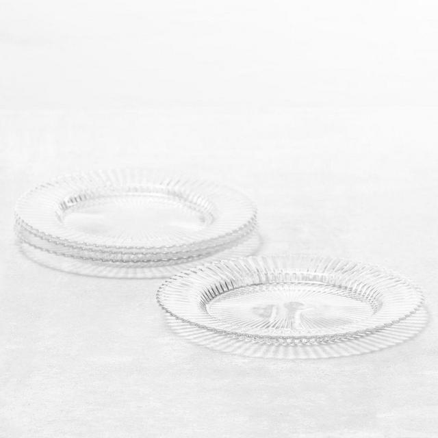 Archie Dinnerware Set of 4 Dinner Plate Clear