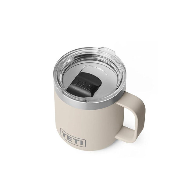 YETI Rambler 10 oz Ceramic Lined Stackable Mug, Vacuum Insulated, Stainless Steel with MagSlider Lid, Cape Taupe