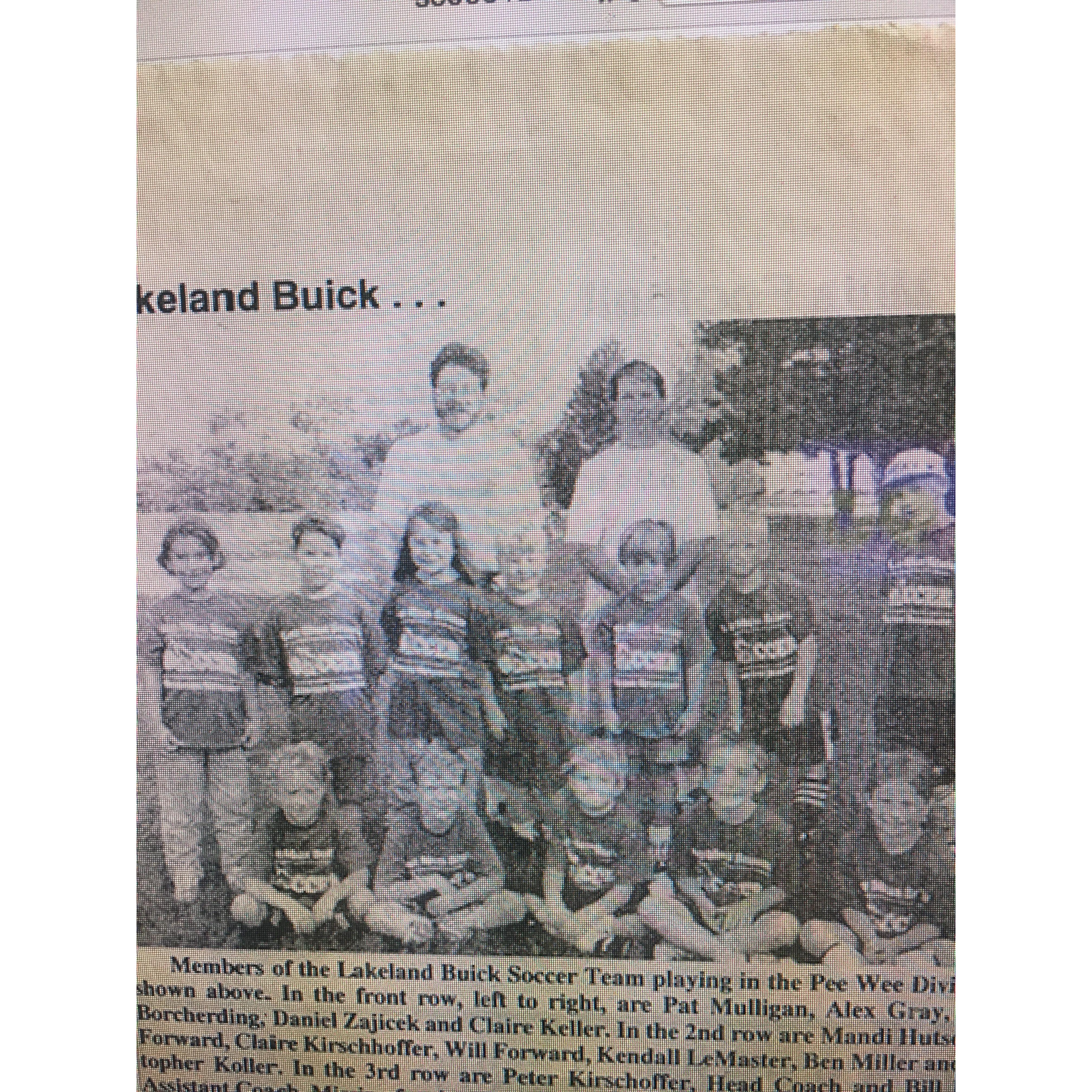 Soccer, Kindergarten. 1997?