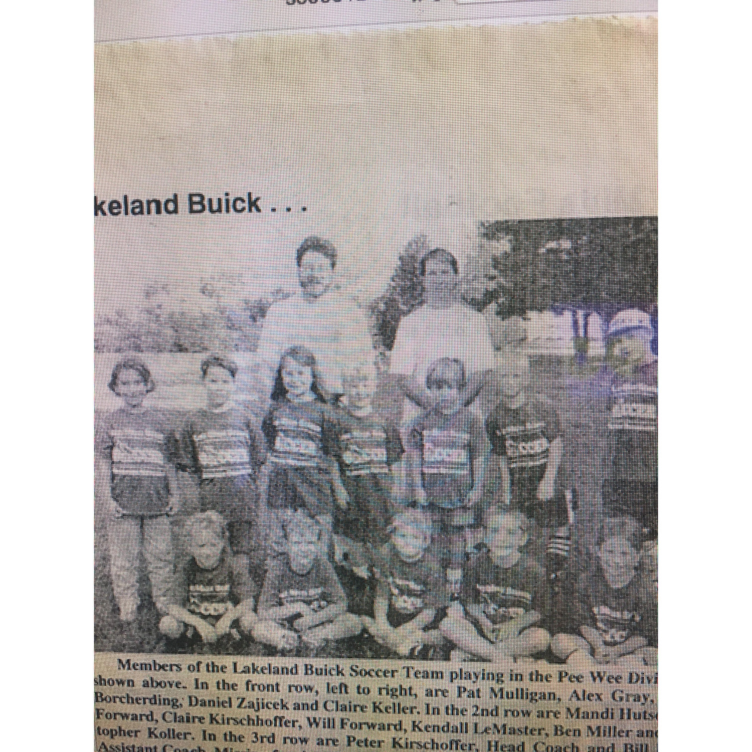 Soccer, Kindergarten. 1997?