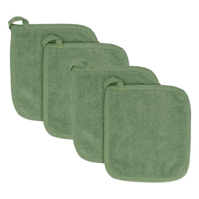 John Ritzenthaler Co. Ritz 4-Pack Terry Pot Holder Set, Juniper