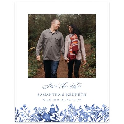 Cobalt, Blue Wedding Digital Save the Date - Lombardy Photo