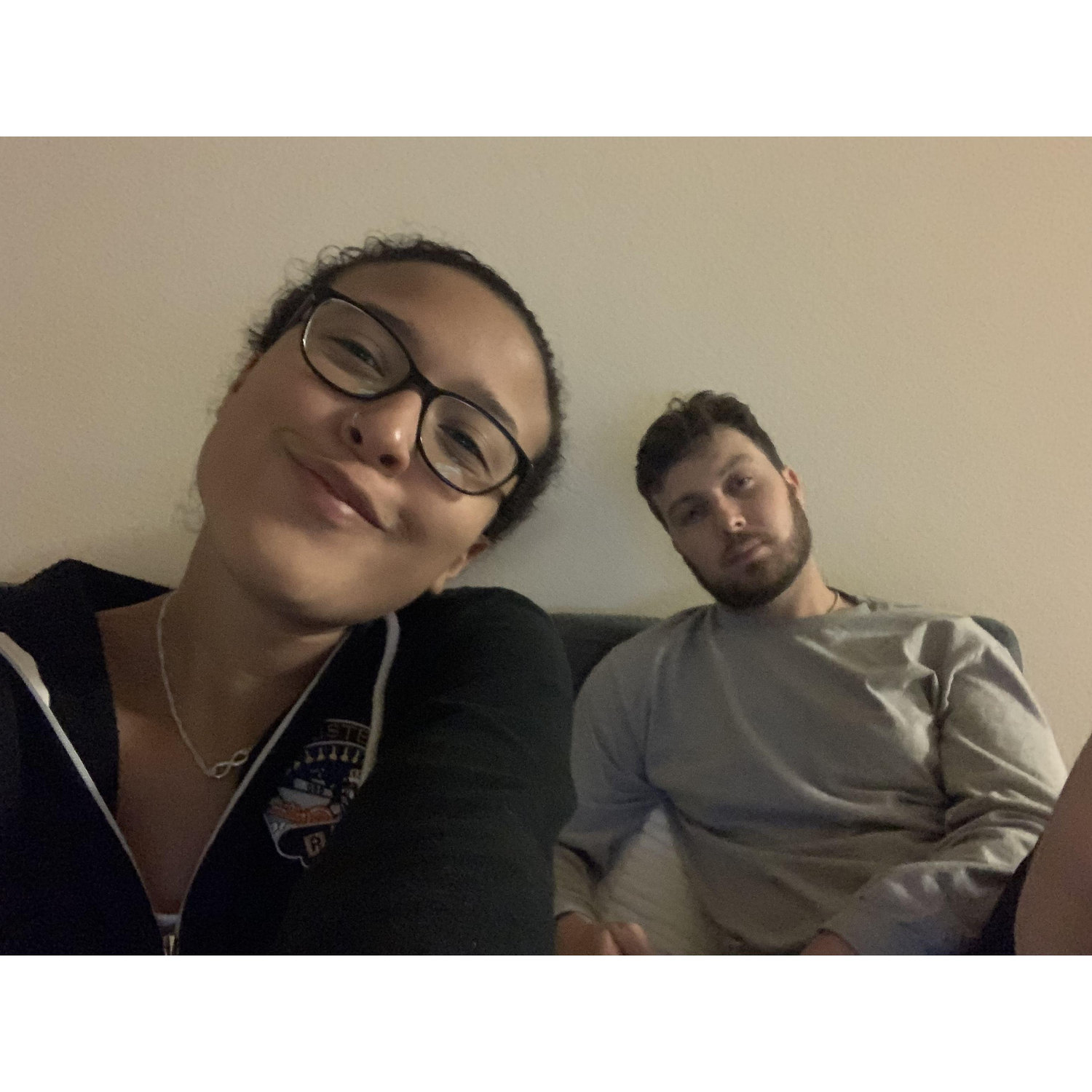 We had just got our couch for our first apartment together
