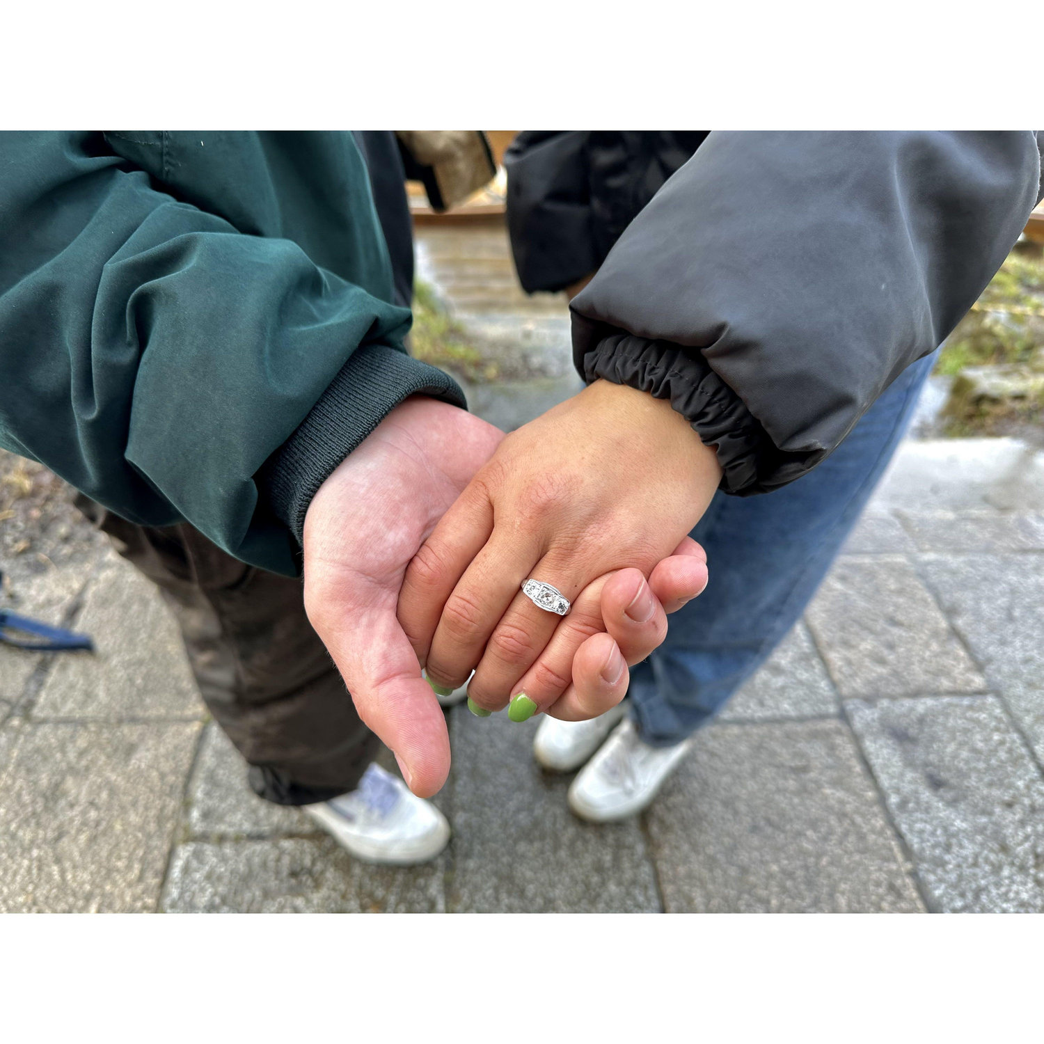 The Dekin family ring, worn by Joe's grandmother, mother, and now Emily!