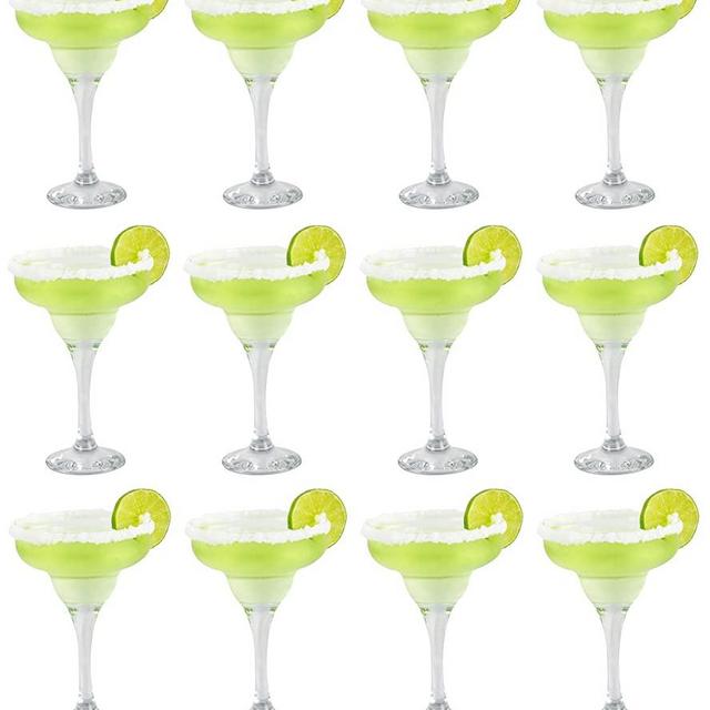 Epure Firenze Collection 12 Piece Margarita Glass Set - Classic For Drinking Margaritas, Pina Coladas, Daiquiris, and Other Cocktails (Margarita (10 oz))