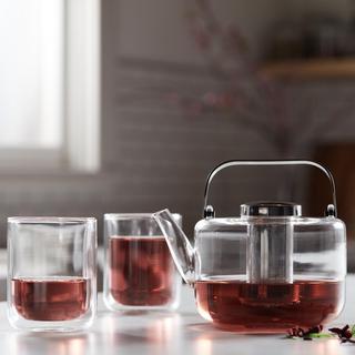 Bjorn 3-piece Teapot & Classic Double Walled Glass Set
