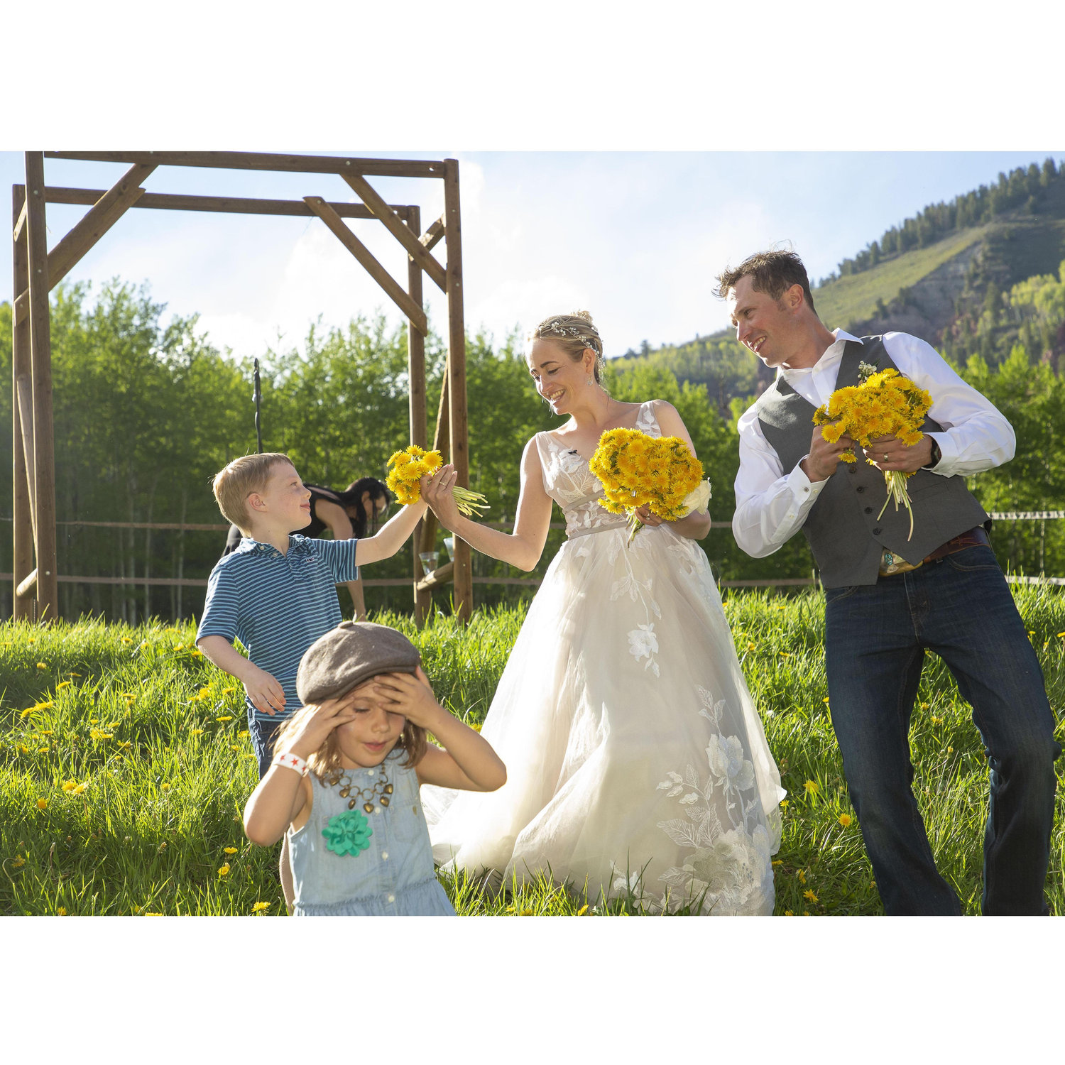 Magical children and dandelions! It is all about the dandelions and dandelion fritters. (ask Ryan more about this, if you missed his vows)