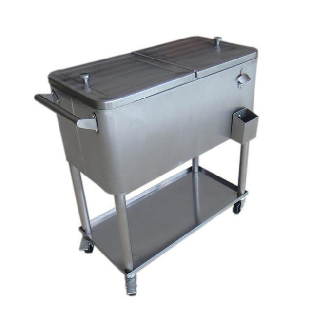 Stainless Steel Patio Cooler Cart