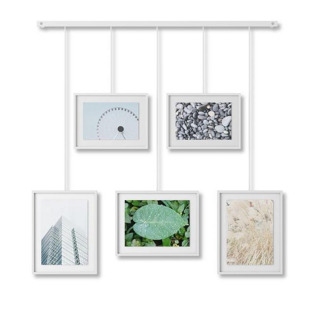 Hanging White Gallery Frames, Set of 5