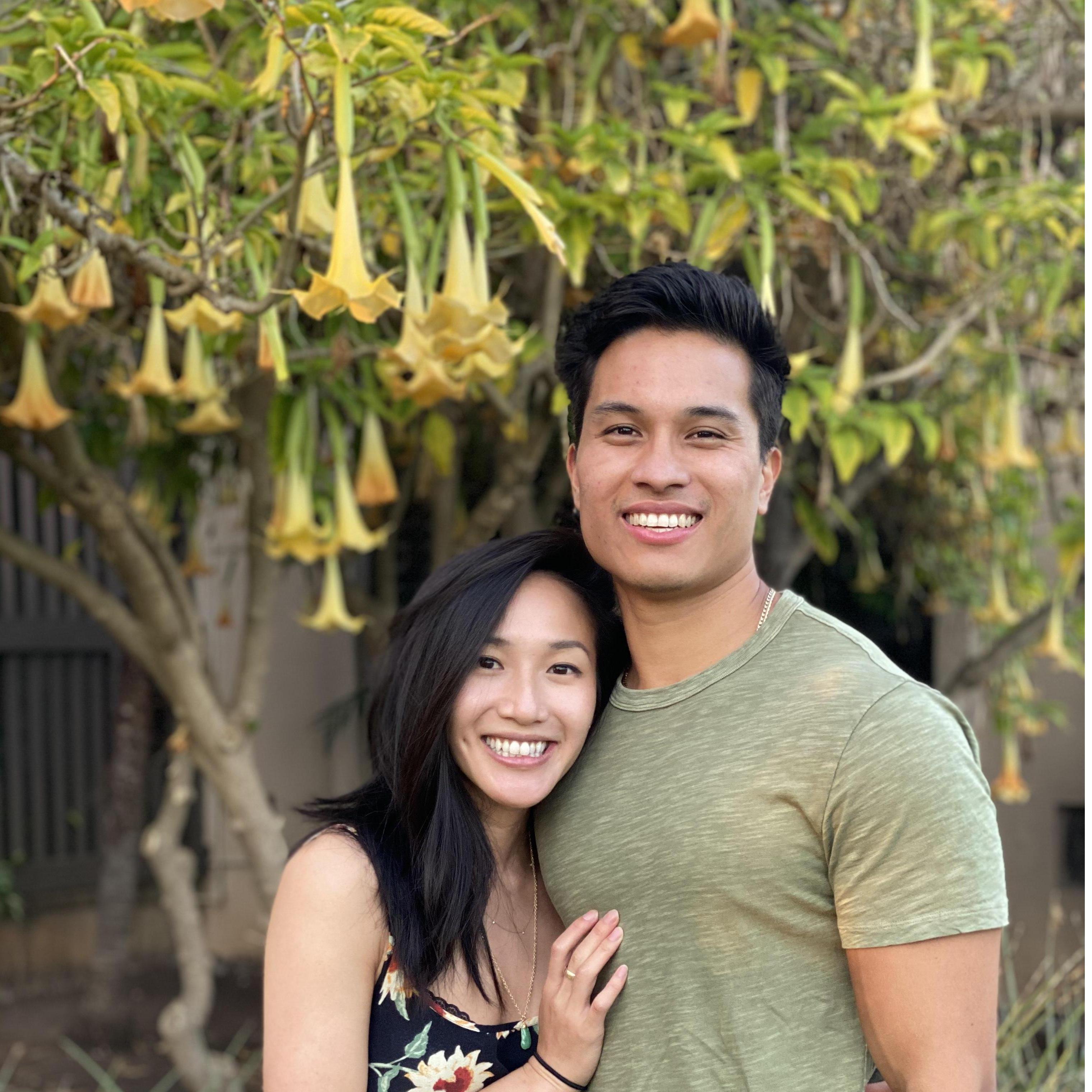 Engagement at Balboa Park, San Diego.