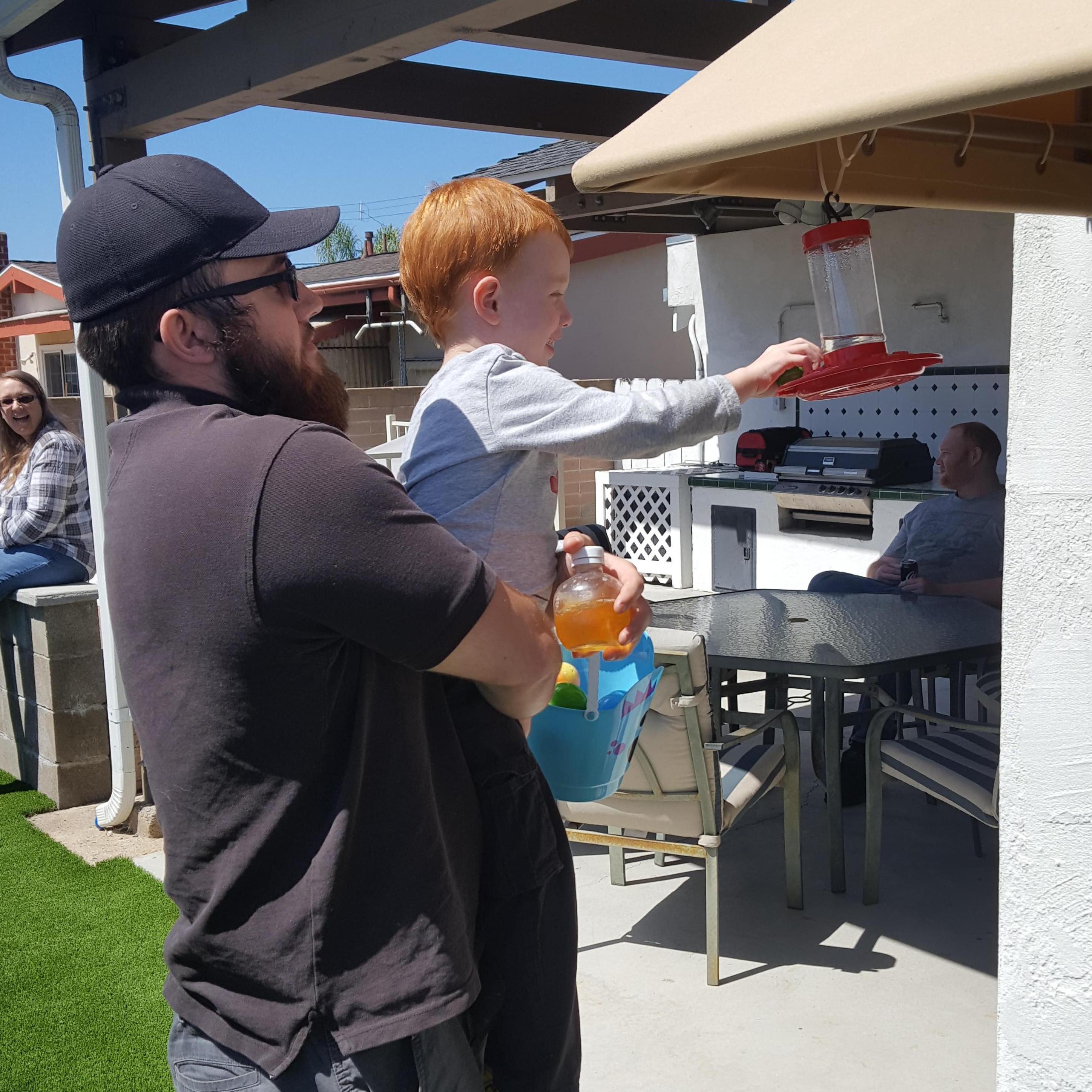 Easter egg hunting with the fam.