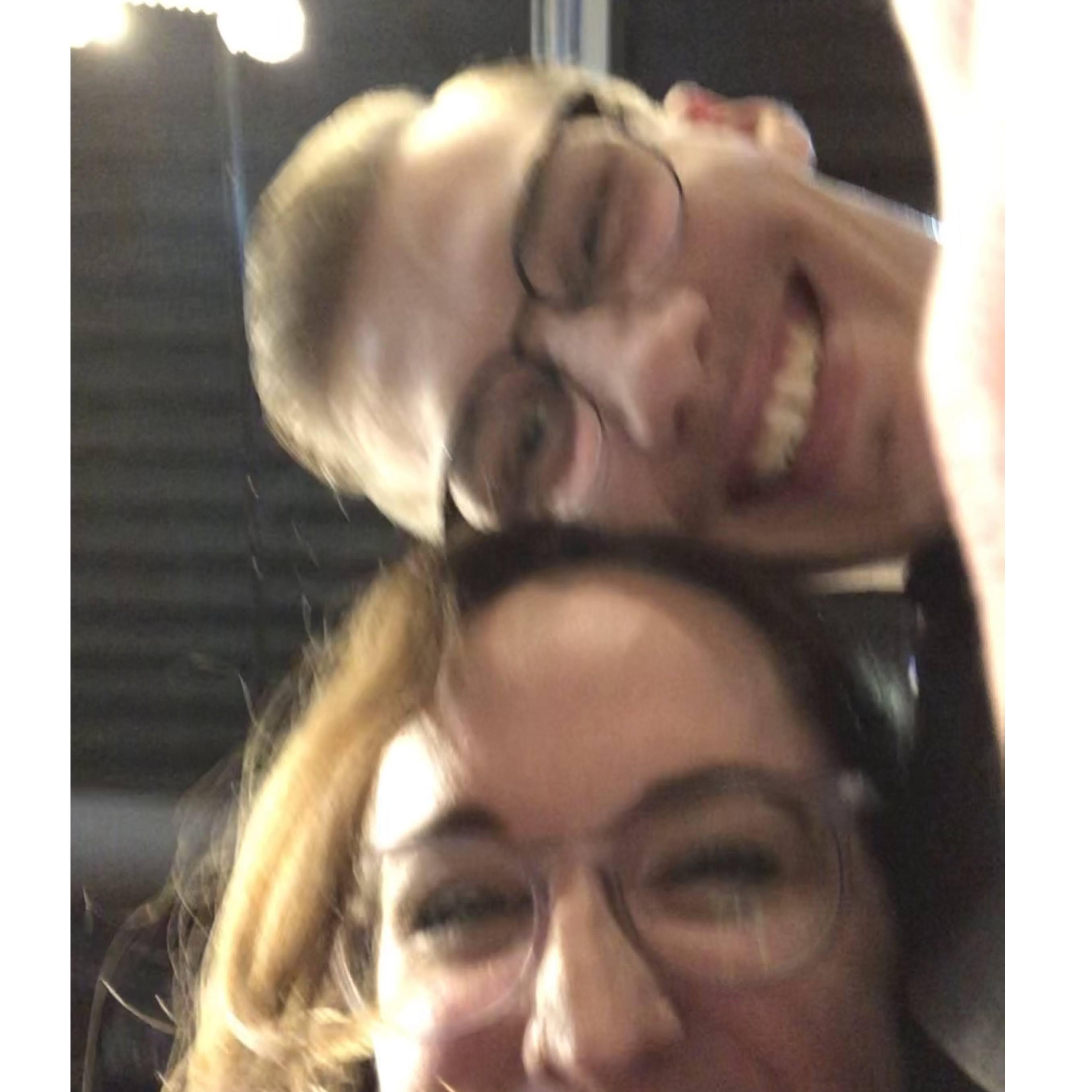 And while we're all cleaned up nice, we take blurry pictures