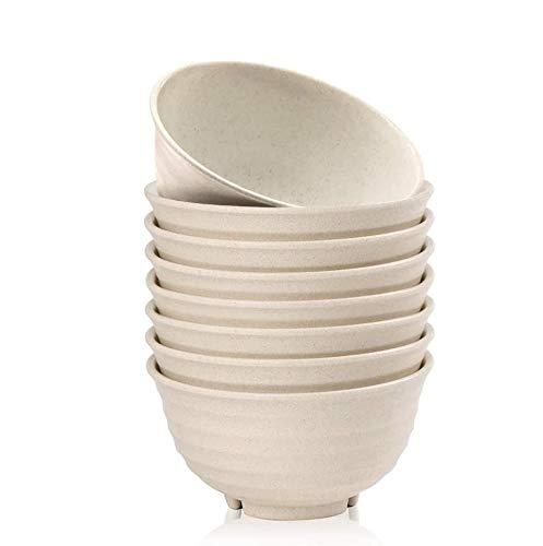 [Set of 8] Unbreakable Cereal Bowls 30 OZ Set 8 Microwave and Dishwasher Safe BPA Free E-Co Friendly Deep Soup Bowl for Cereal, Salad, Soup, Rice
