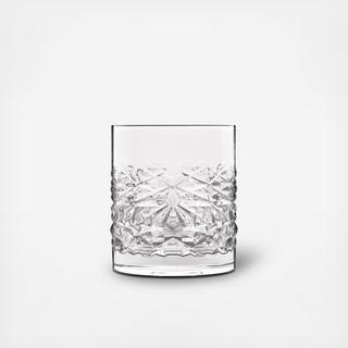 Mixology Textures Double Old Fashioned Glass, Set of 4