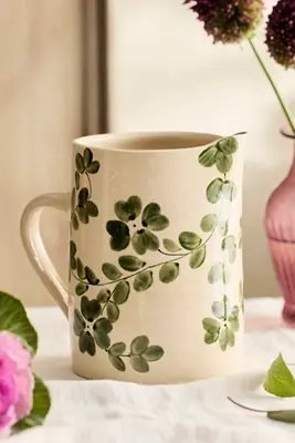 Clover Stoneware Pitcher
