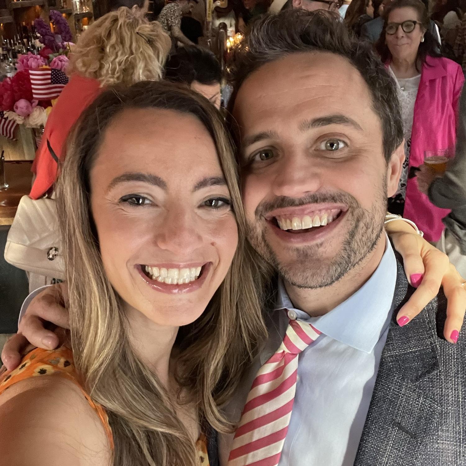 Our first photo together Kentucky derby watch party May 2023