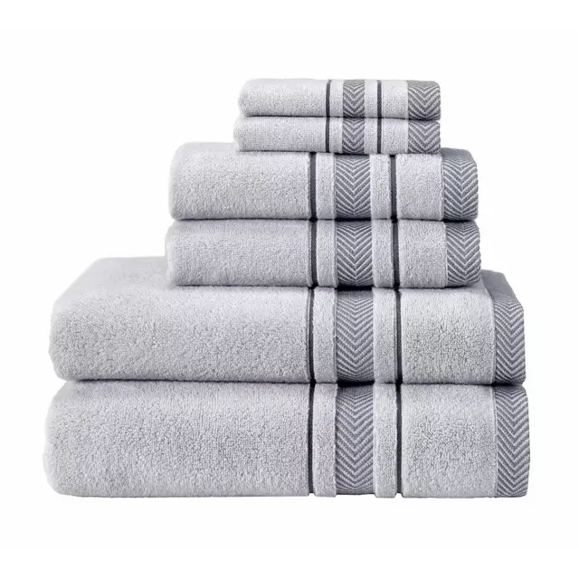 Enchante Home® Enchasoft 6-Piece Bath Towel Set in Silver