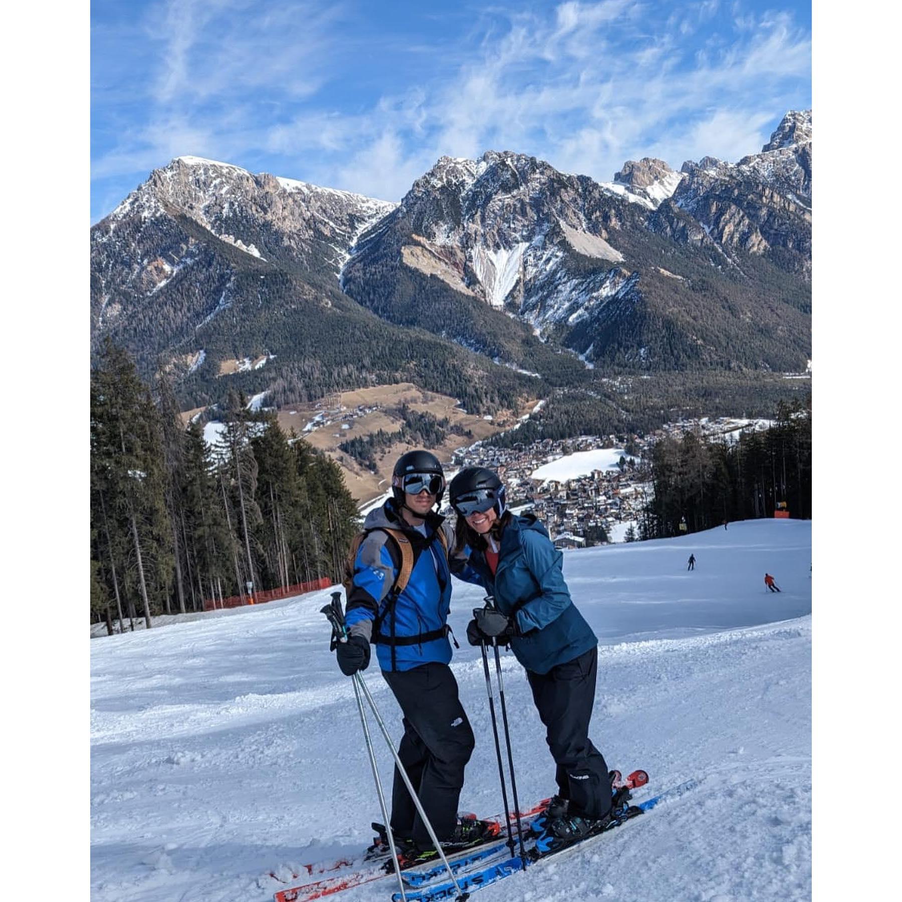 Skiing in the Dolomites - Italy