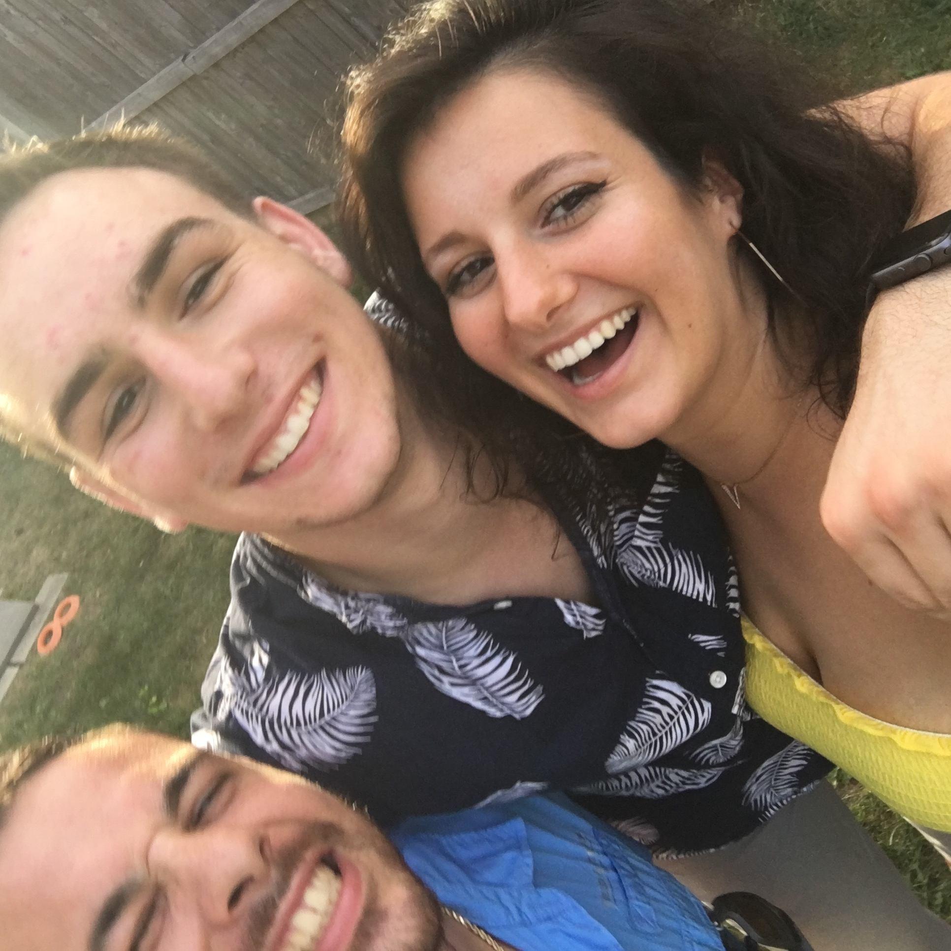 Joe and Kat with their friend and Groomsman, Jack Lucie!