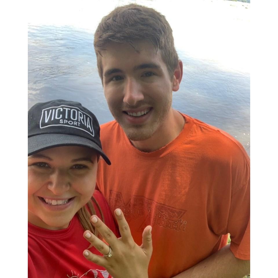 Our first picture together as an engaged couple!