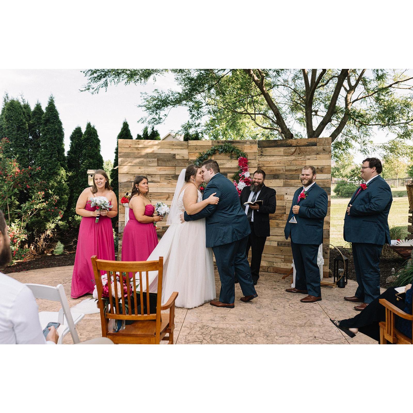 You may now kiss your bride...and make your siblings cringe!