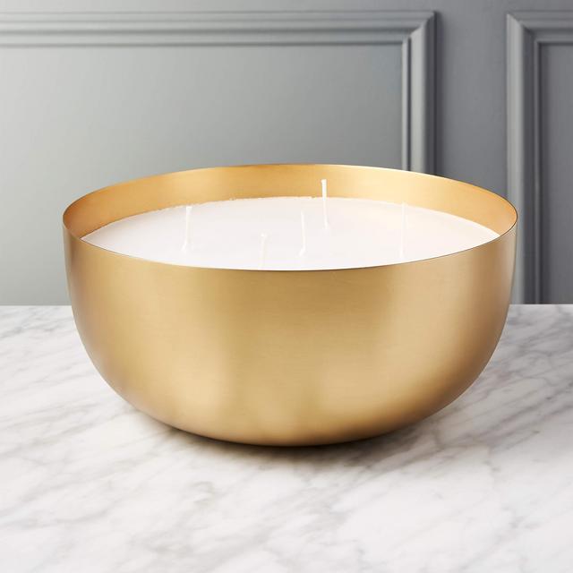 Large Brass Candle Bowl