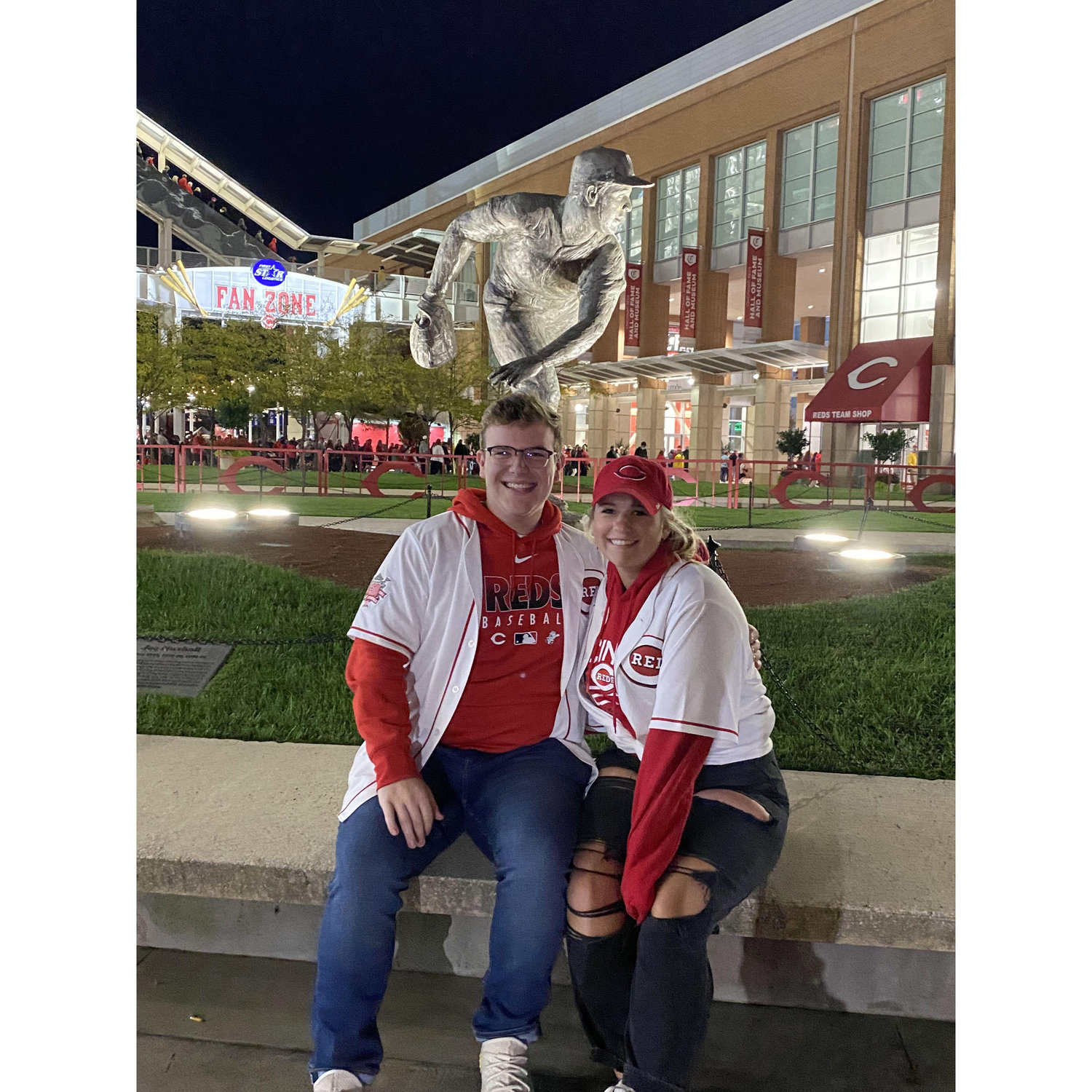 The first of many baseball games together.