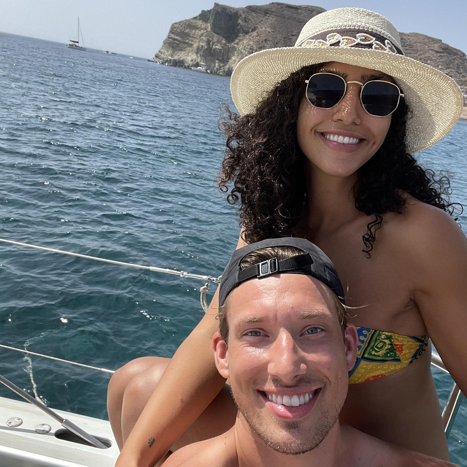 Boating in Santorini!