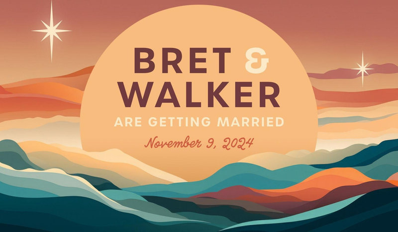 Bret wheatley and walker jones wedding website
