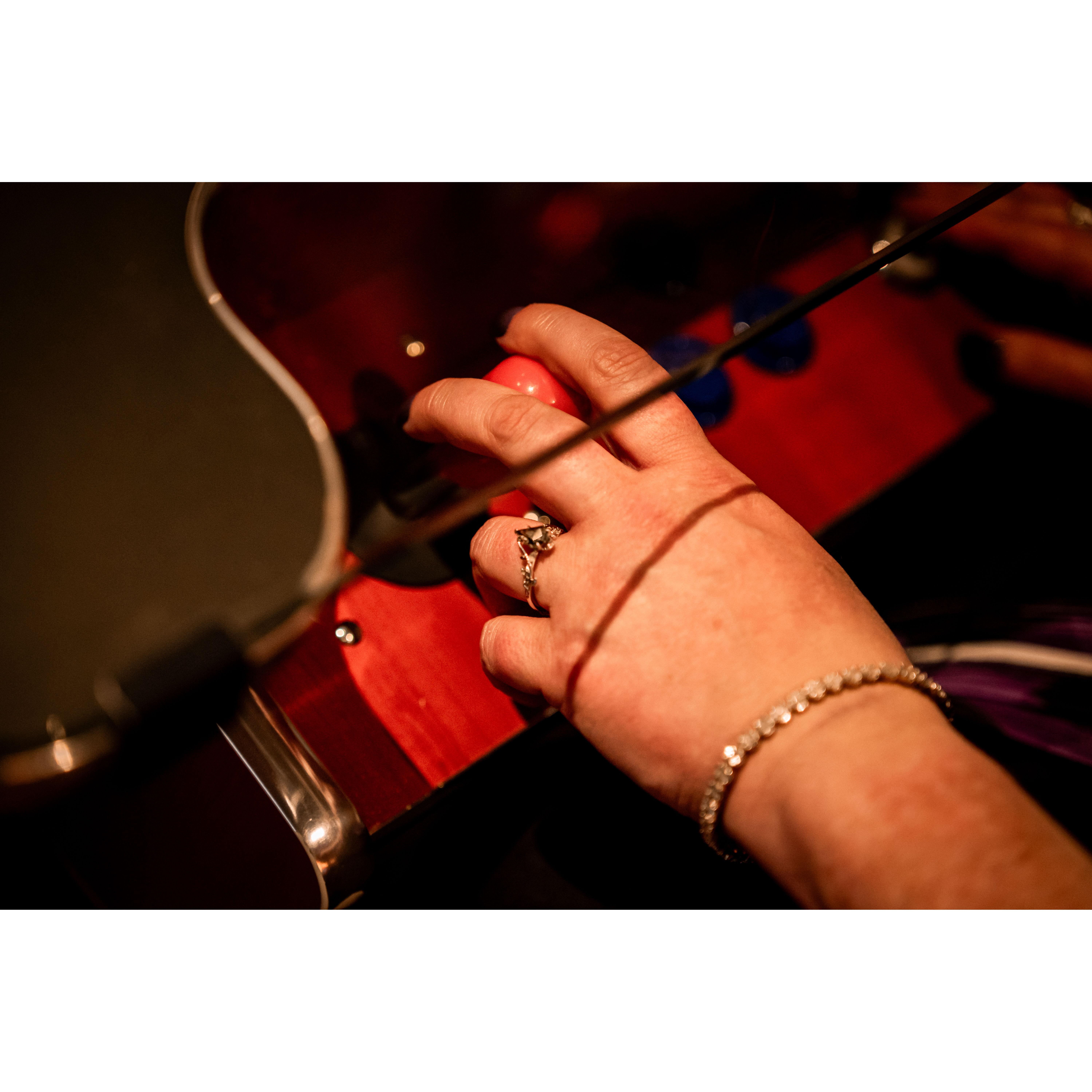 A close up of the ring, as we try to whip each other's butts in Pacman.