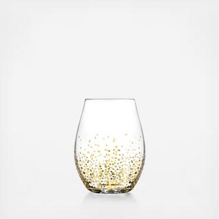 Gold Luster Stemless Glass, Set of 4