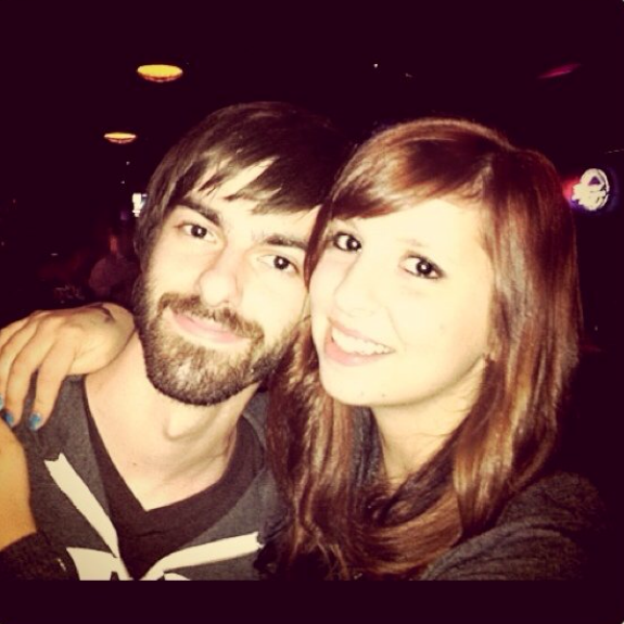 Our first photo together taken during Evan's 25th birthday!