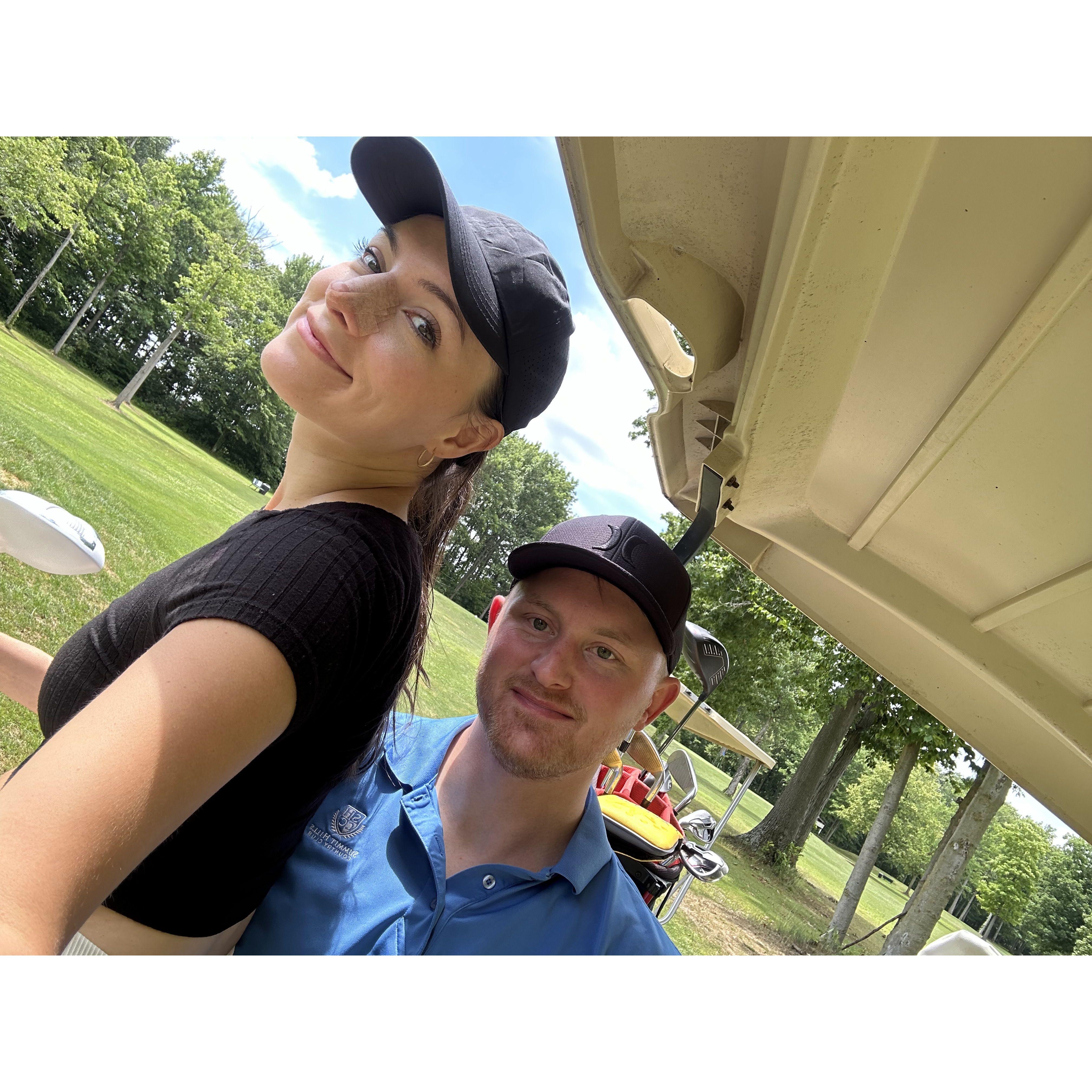 And we started golfing together more in the summer!