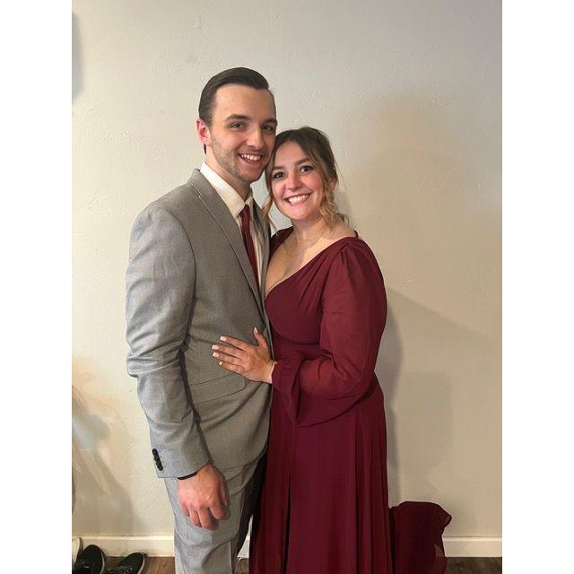 Dressed up for Senior Alpha Phi Formal dance 2022
