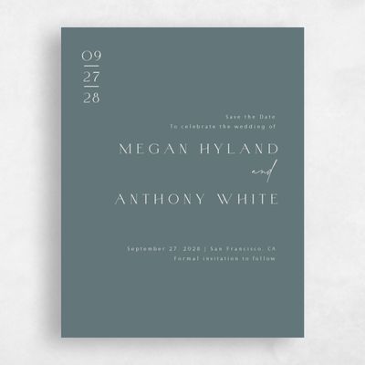 Green Simple Wedding Save the Date - Avinyo Portrait
