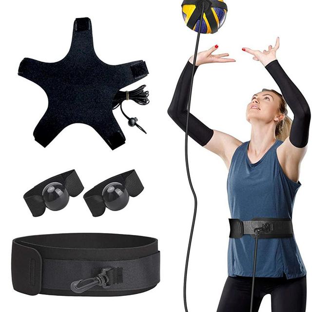TOBWOLF Volleyball Training Equipment Aid, Elastic Volleyball Resistance Belt Set, Volleyball Equipment Training Aid Improves Serving, Arm Swing Mechanics and Spiking Power